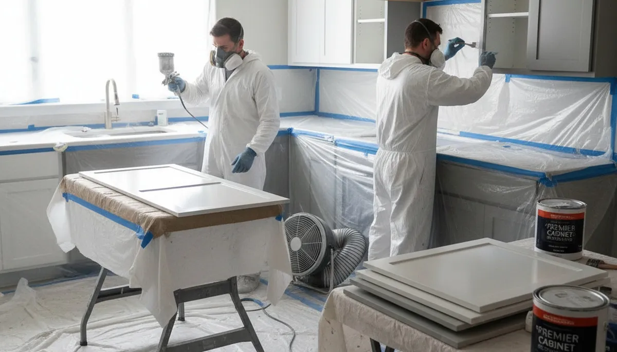 Cabinet painting service in Chico, CA for durable kitchen and bathroom cabinet refinishing