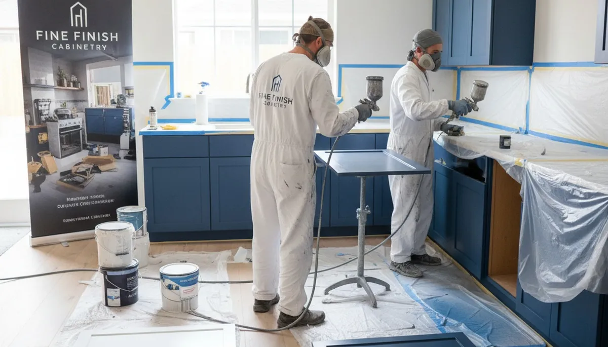 Cabinet painting in Chico, CA for kitchen and bathroom cabinets with durable professional finish