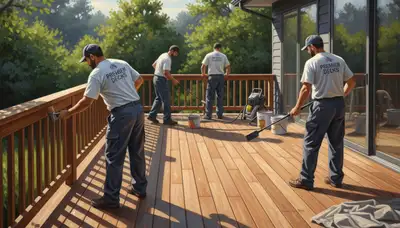 Chico, CA deck painting by Chico Paint Pros for durable outdoor protection and a fresh finish