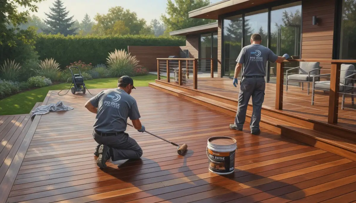 Chico, CA deck painting service by Chico Paint Pros for durable, weather-resistant outdoor wood protection