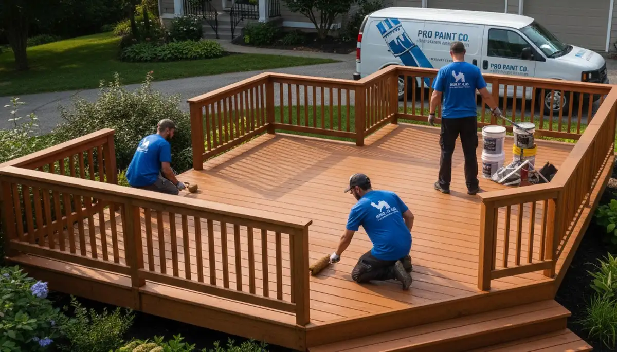 Deck staining service in Chico, CA to protect wood from sun, rain, and moisture damage