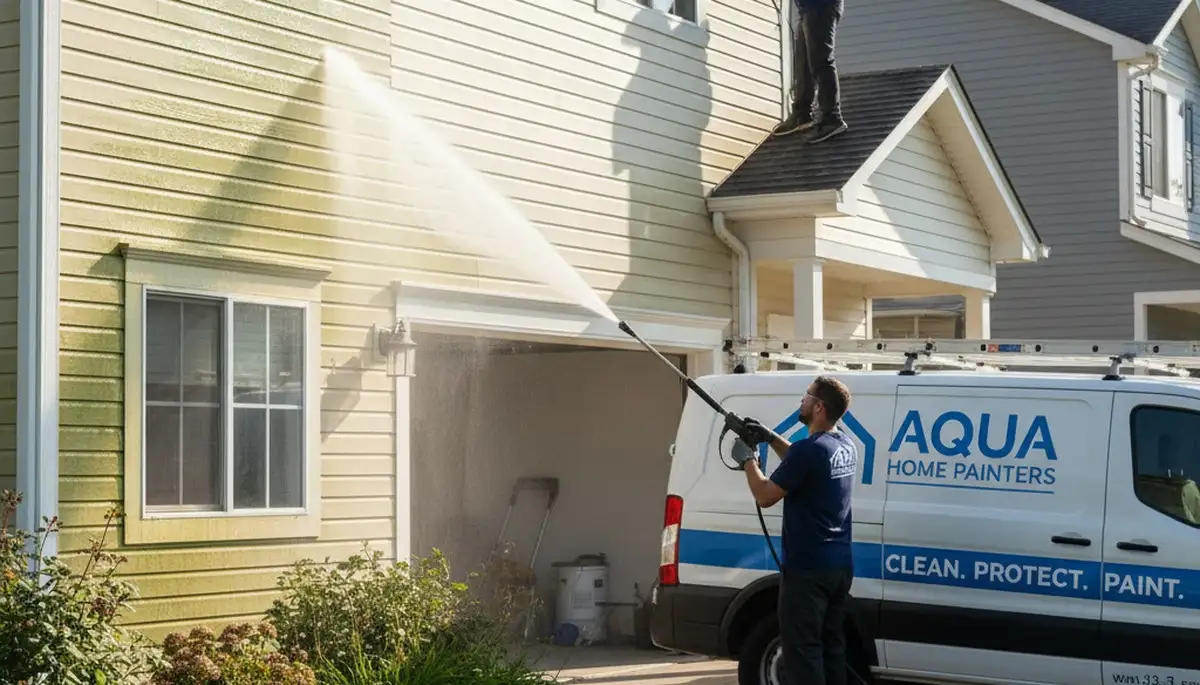 Vinyl siding pressure cleaning in Chico, CA by Chico Paint Pros for curb appeal and grime removal